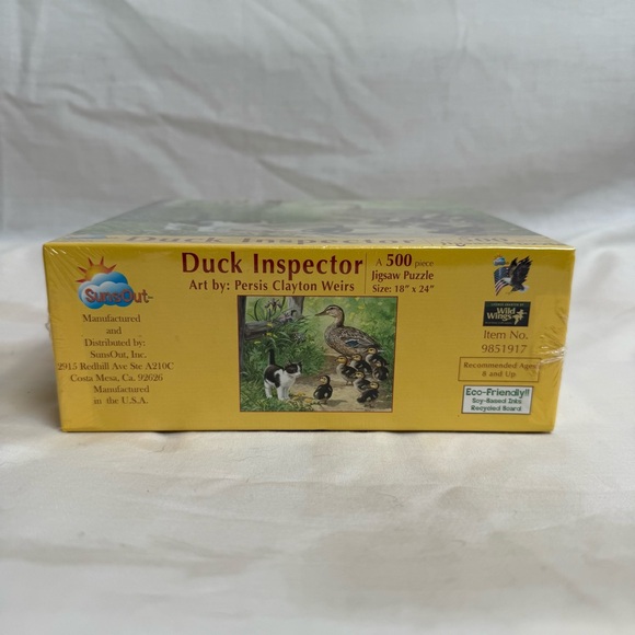 Duck Inspector Puzzle 500 Piece SunsOut Cat & Ducks Scene Jigsaw New Sealed - Picture 2 of 7